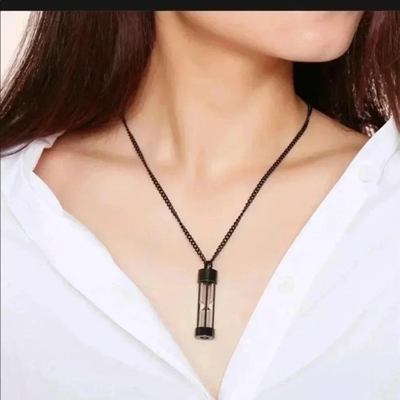 Memorial Hourglass Waterproof Stainless Steel Necklace NWT - Picture 8 of 8